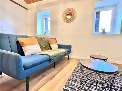 Coin salon dans l'établissement Les 4 Appartements au cœur de Châtellerault