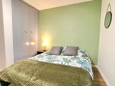 Un ou plusieurs lits dans un hébergement de l'établissement Les 4 Appartements au cœur de Châtellerault