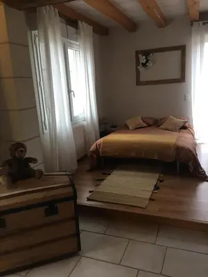 Un ou plusieurs lits dans un hébergement de l'établissement Bain de lumière et d'espace