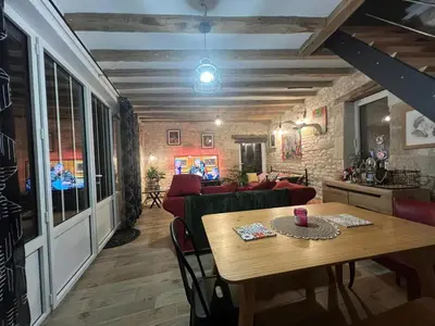 Coin salon dans l'établissement Moonlight cottage france