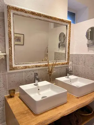 Salle de bains dans l'établissement La Marmittiere