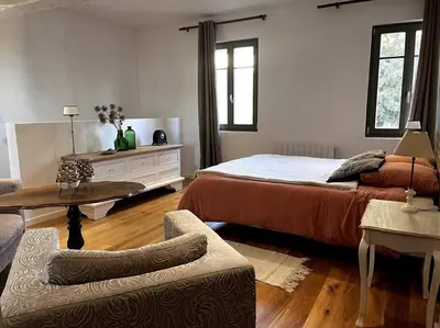 Un ou plusieurs lits dans un hébergement de l'établissement Le Relais de l'Artiste
