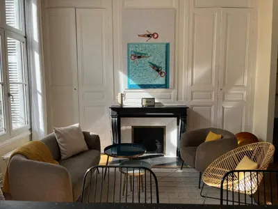 Coin salon dans l'établissement Une escapade au cœur de Tours