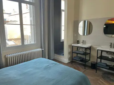 Un ou plusieurs lits dans un hébergement de l'établissement Une escapade au cœur de Tours