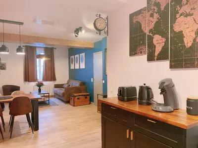 Plateau bouilloire dans l'établissement Lisloft Appartement à 5 Min du ZooParc de Beauval, Centre ville Saint-Aignan