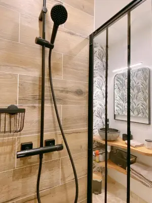 Salle de bains dans l'établissement Lisloft Appartement à 5 Min du ZooParc de Beauval, Centre ville Saint-Aignan