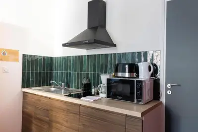 Cuisine ou kitchenette dans l'établissement Jambi, Zoo de Beauval