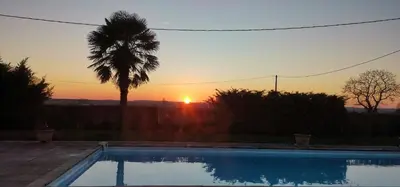 Lever ou coucher de soleil vu de le B&B/chambre d'hôtes ou à proximité