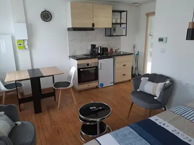 Cuisine ou kitchenette dans l'établissement 24h course/Moto/ Oasis / Antares