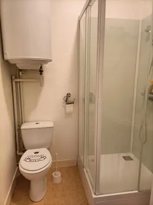 Salle de bains dans l'établissement Le Cheval Blanc La Chartre sur le Loir