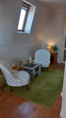 Coin salon dans l'établissement Chambres d'hôtes bord de Loire