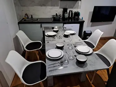 Cuisine ou kitchenette dans l'établissement T2 Tom Krist. / Circuit 24h / Oasis /Antares