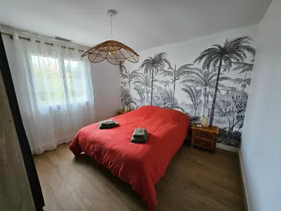 Un ou plusieurs lits dans un hébergement de l'établissement Maison a la campagne