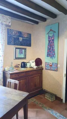 Cuisine ou kitchenette dans l'établissement Art Cottage