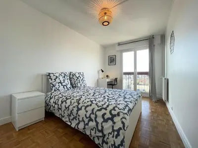 Un ou plusieurs lits dans un hébergement de l'établissement Le Bary - 10p - 100m2 - Gare - Parking Privé Gratuit