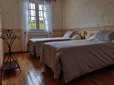 Un ou plusieurs lits dans un hébergement de l'établissement Gîte familial au cœur des Châteaux de la Loire - FR-1-491-361