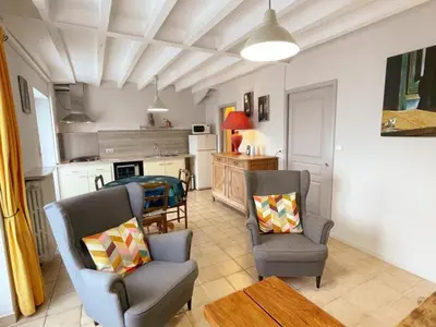 Cuisine ou kitchenette dans l'établissement Gîte confort pour 2 avec jardin privatif près des châteaux et du Zooparc de Beauval - FR-1-491-368
