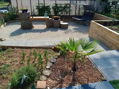 Jardin de l'établissement Gîte cosy avec piscine chauffée près des sites touristiques et zoo de Beauval - FR-1-491-378