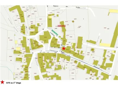 Plan de l'établissement Gîte familial spacieux, idéal pour nature et randonnées - 3 chambres, jardin clos, équipement complet - FR-1-491-385