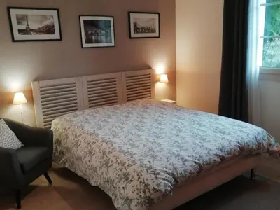 Un ou plusieurs lits dans un hébergement de l'établissement Maison charmante au cœur des Châteaux de la Loire - FR-1-491-403