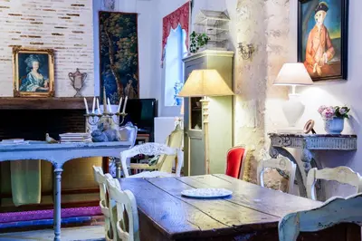 Coin salon dans l'établissement Maison de charme en Touraine avec jardin 4 p.