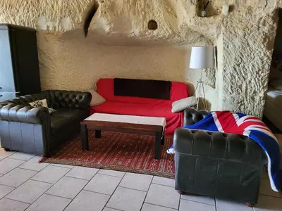 Coin salon dans l'établissement La grotte