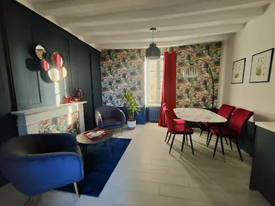 Coin salon dans l'établissement Les Jardins de l'Orangerie