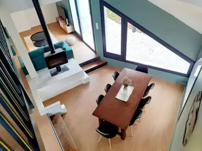 Coin salon dans l'établissement Le cottage, 2 à 8 personnes, A Proximité de Blois