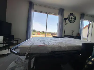 Un ou plusieurs lits dans un hébergement de l'établissement Perroquet & Koala 2 logements 10min du zoo de Beauval et proche château
