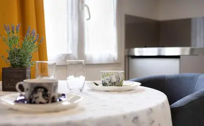 Cuisine ou kitchenette dans l'établissement Montino - Studio 5 min du circuit - Parking - Wifi