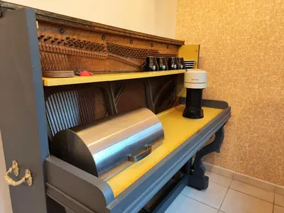Cuisine ou kitchenette dans l'établissement La curieuse petite maison