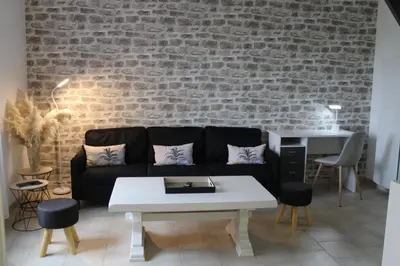 Coin salon dans l'établissement Gite de Bel-Air