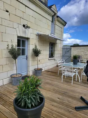 Balcon ou terrasse dans l'établissement Gite Le Charme