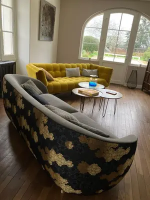 Coin salon dans l'établissement Magnifique maison de maître saumuroise