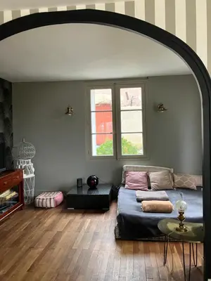 Coin salon dans l'établissement Magnifique maison de maître saumuroise
