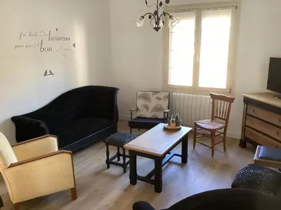 Coin salon dans l'établissement Superbe maison de famille