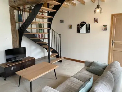 Coin salon dans l'établissement Maison bord de Loire