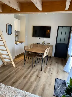 Cuisine ou kitchenette dans l'établissement L’évasion