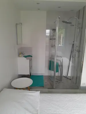 Salle de bains dans l'établissement Chambre d'hôte bord de Loire