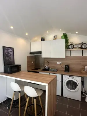 Cuisine ou kitchenette dans l'établissement Studio Le Mans