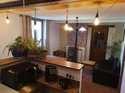 Cuisine ou kitchenette dans l'établissement Le PITROU entre Beauval et Chenonceau