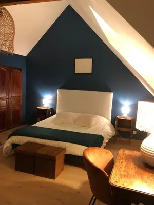 Un ou plusieurs lits dans un hébergement de l'établissement Chambre d'hôte - Verdure en ville