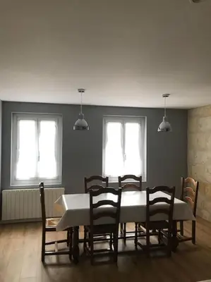 Coin salon dans l'établissement Maison en centre ville de Langeais