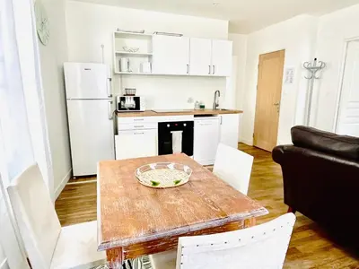 Cuisine ou kitchenette dans l'établissement 2 chambres doubles, centre-ville historique