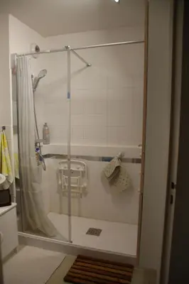 Salle de bains dans l'établissement Résidence Pointe de la Verdure