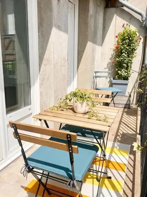 Balcon ou terrasse dans l'établissement Superbe studio en hypercentre