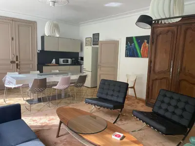 Cuisine ou kitchenette dans l'établissement La Feuilleraie