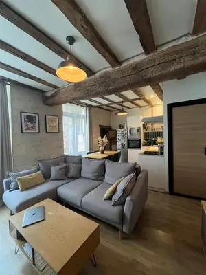 Coin salon dans l'établissement La Porte Chartraine - Appartement avec terrasse au coeur de Blois
