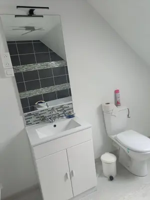 Salle de bains dans l'établissement Chambre spacieuse
