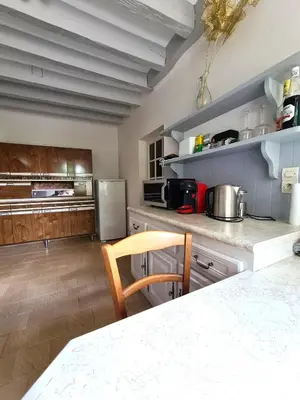 Cuisine ou kitchenette dans l'établissement Moulin du château